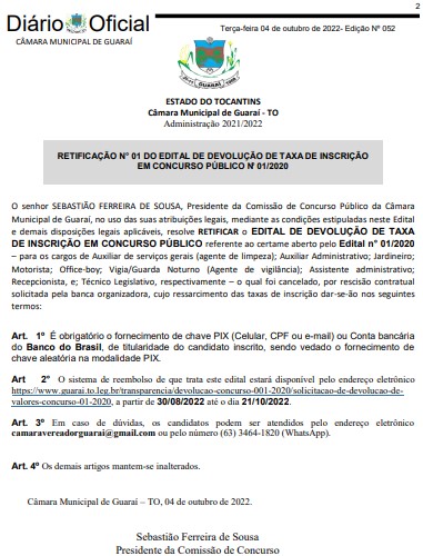 RETIFICAÇÃO N° 01 DO EDITAL DE DEVOLUÇÃO DE TAXA DE INSCRIÇÃO EM CONCURSO PÚBLICO N° 01_2020.jpg